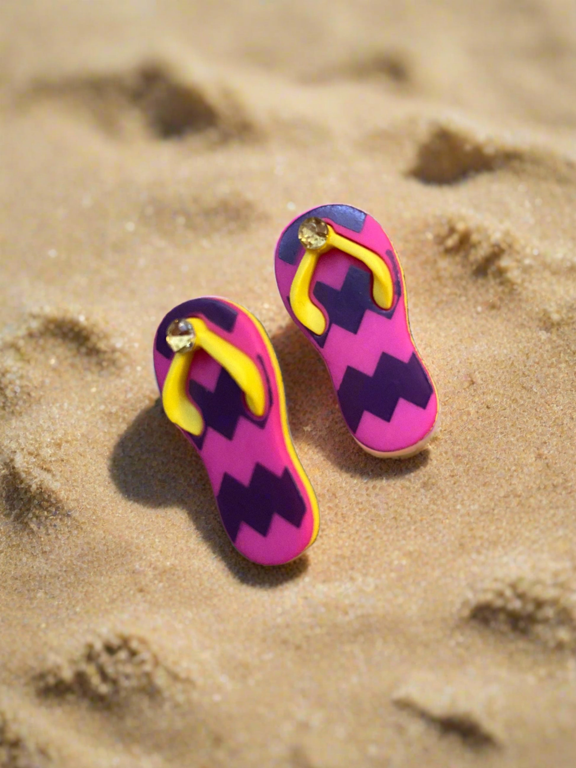 Chic Flip Flop Post EarringsPink tiful of LOVE