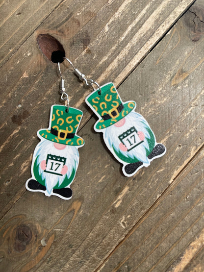 St. Patrick's Gnome Wire earrings-1