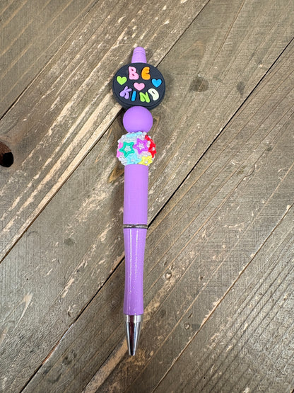 Be Kind Beaded Bling Pen – Inspirational Rainbow Statement Pen