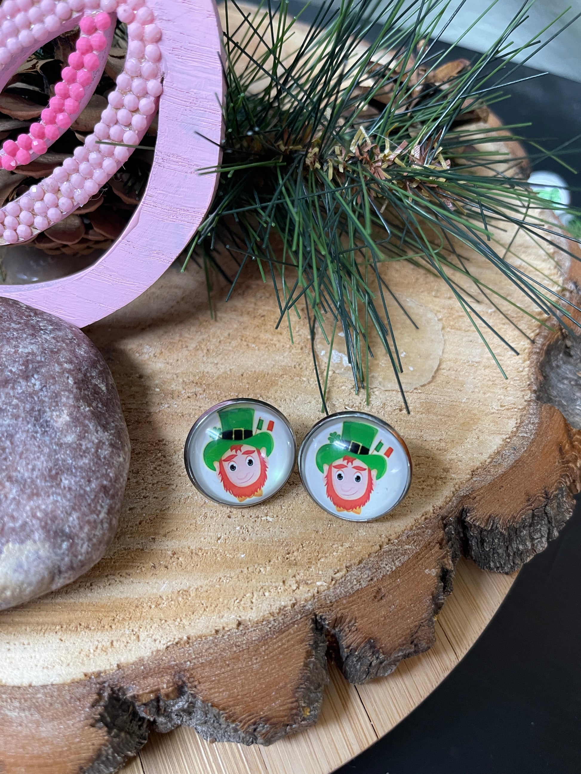Lucky Leprechaun Collection Stud Earrings (3 to choose)Pink tiful of LOVE