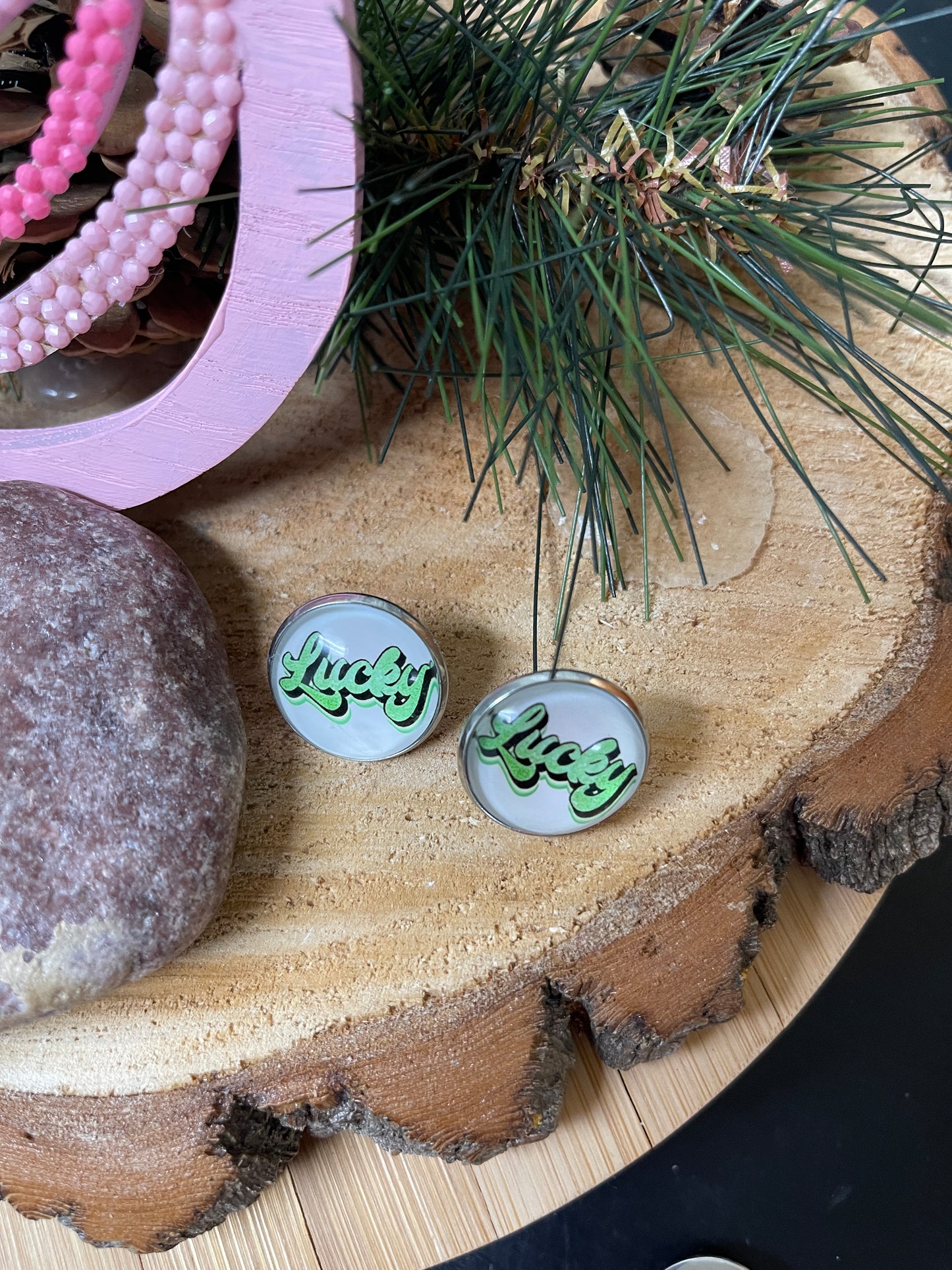 Lucky Leprechaun Collection Stud Earrings (3 to choose)Pink tiful of LOVE