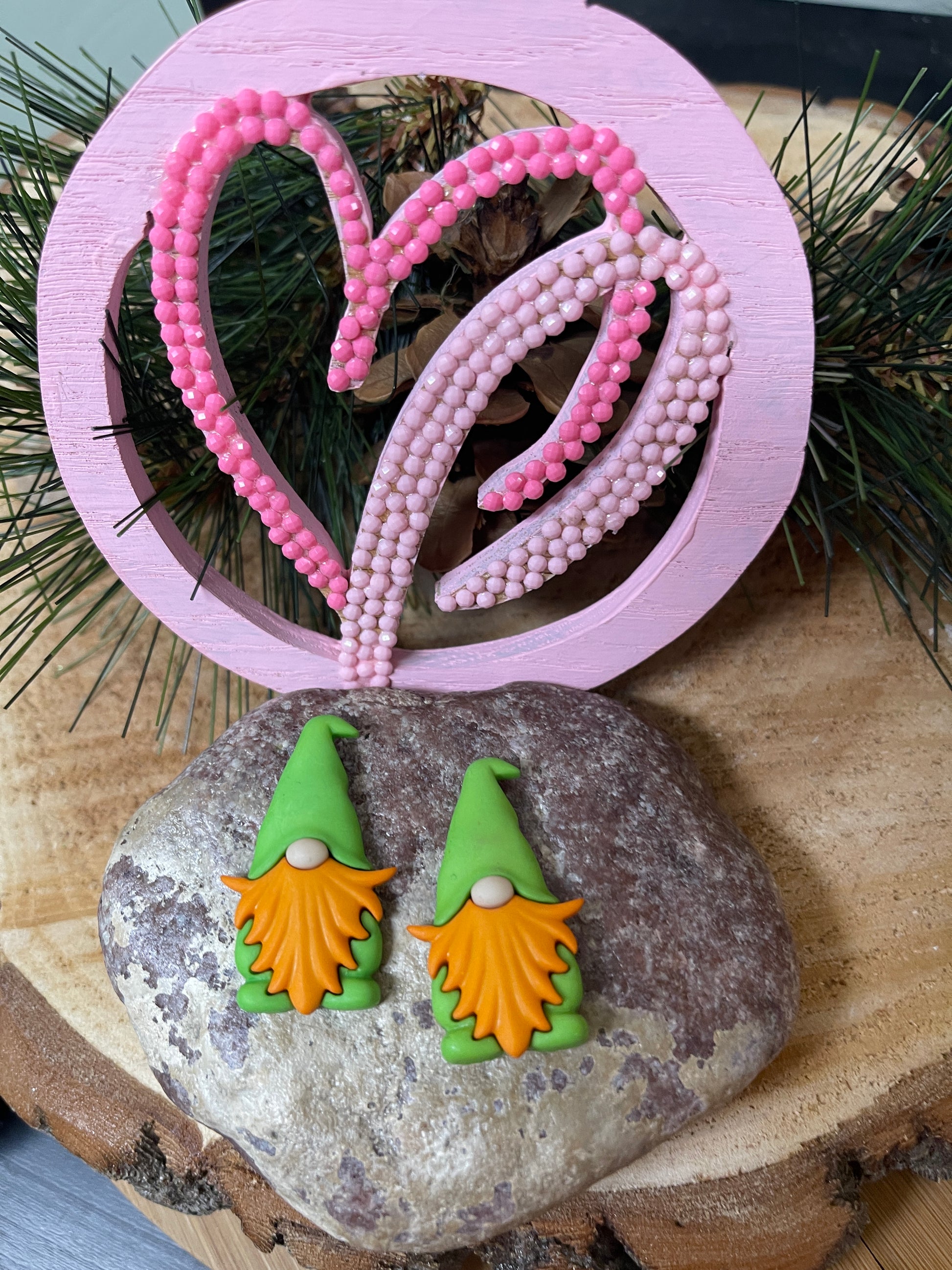 I'm Lucky and I Gnome it Stud EarringsPink tiful of LOVE