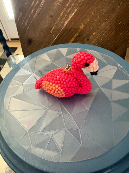 Bling Mini Flamingo Flashlight Keychain – Rhinestone Flamingo Charm