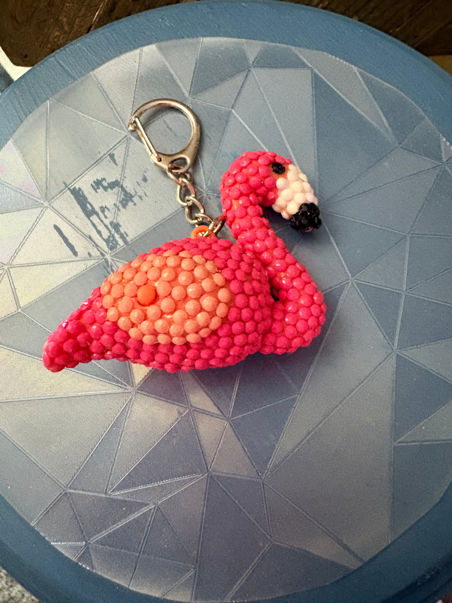 Bling Mini Flamingo Flashlight Keychain – Rhinestone Flamingo Charm