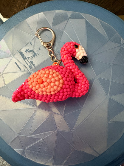 Bling Mini Flamingo Flashlight Keychain – Rhinestone Flamingo Charm