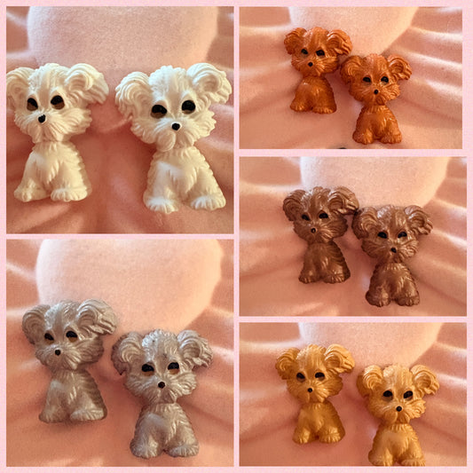 Puppy Dog Collection Stud Earrings- 5 colors to choose