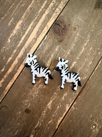 Zoo Cuties Stud Earrings – Zebra, Elephant, Hippo, or Lion