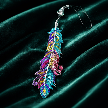 Diamond Art Feather Bookmar; Acrylic Bling Bookmark (4 Designs)
