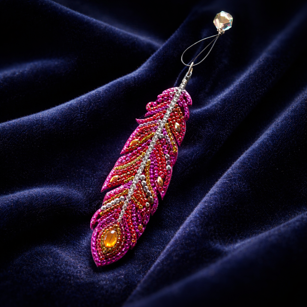 Diamond Art Feather Bookmar; Acrylic Bling Bookmark (4 Designs)