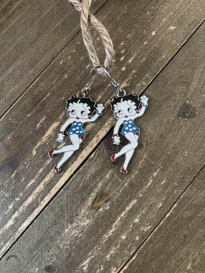 Betty Boop Wire EarringsPink tiful of LOVE