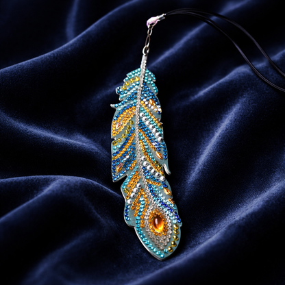 Diamond Art Feather Bookmar; Acrylic Bling Bookmark (4 Designs)
