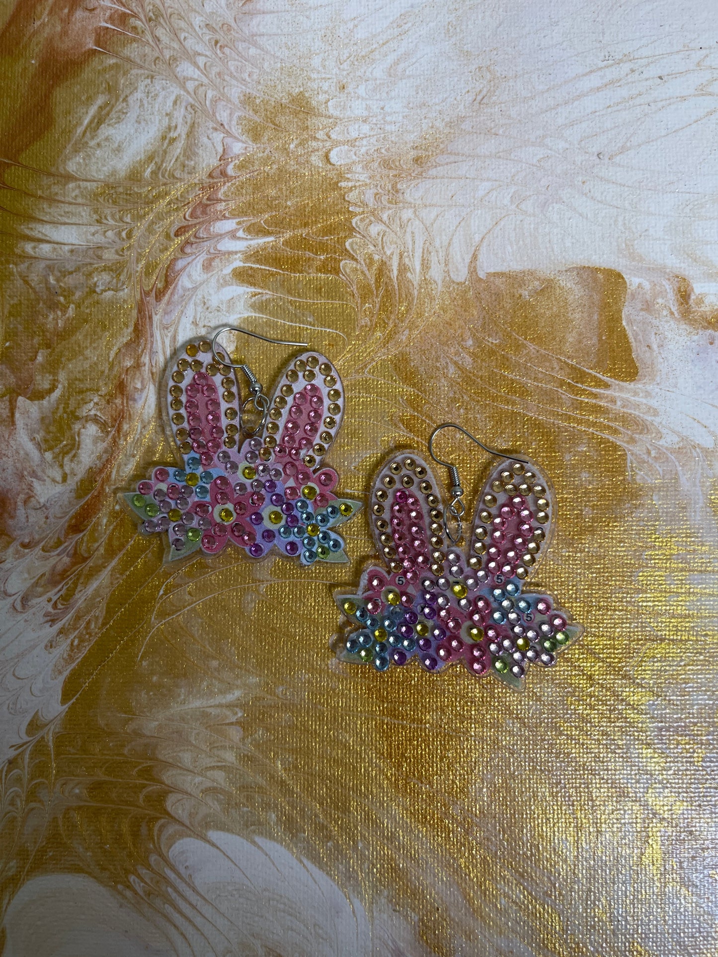 Easter Diamond Painting Wire EarringsPink tiful of LOVE