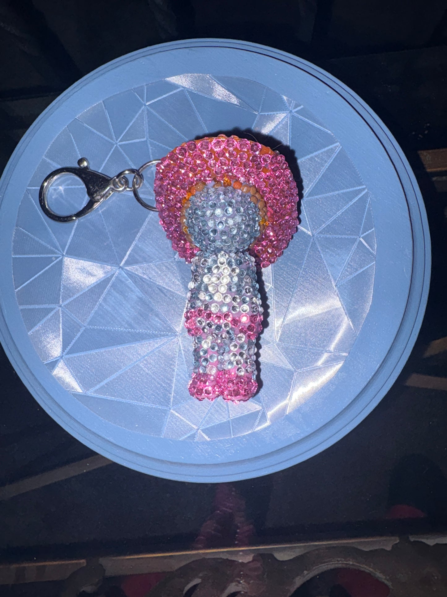 Pink Rodeo Queen Bling Keychain