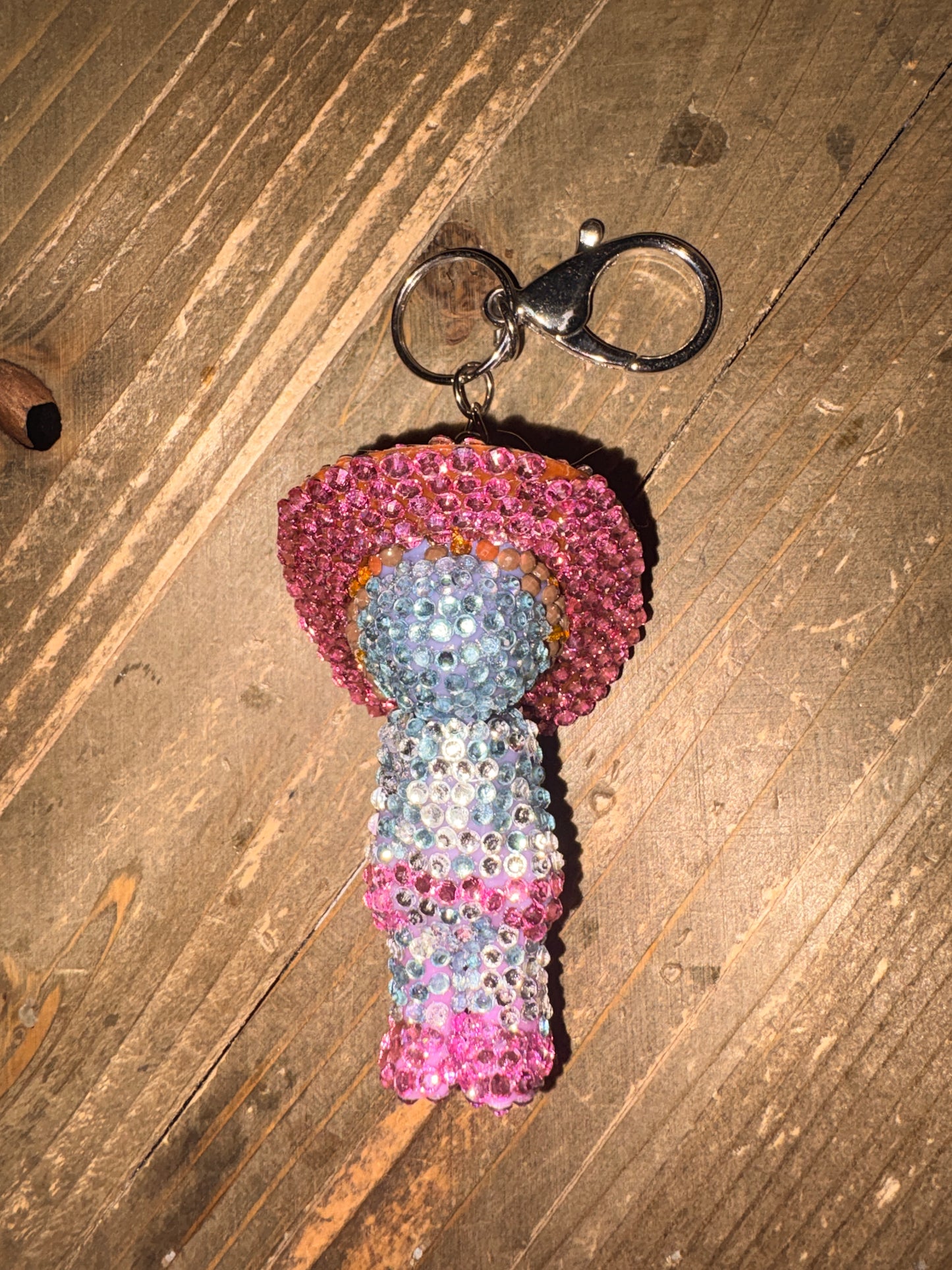 Pink Rodeo Queen Bling Keychain