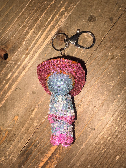 Pink Rodeo Queen Bling Keychain