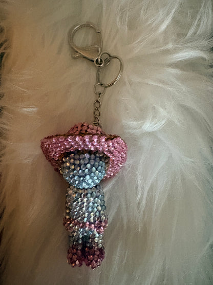 Pink Rodeo Queen Bling Keychain