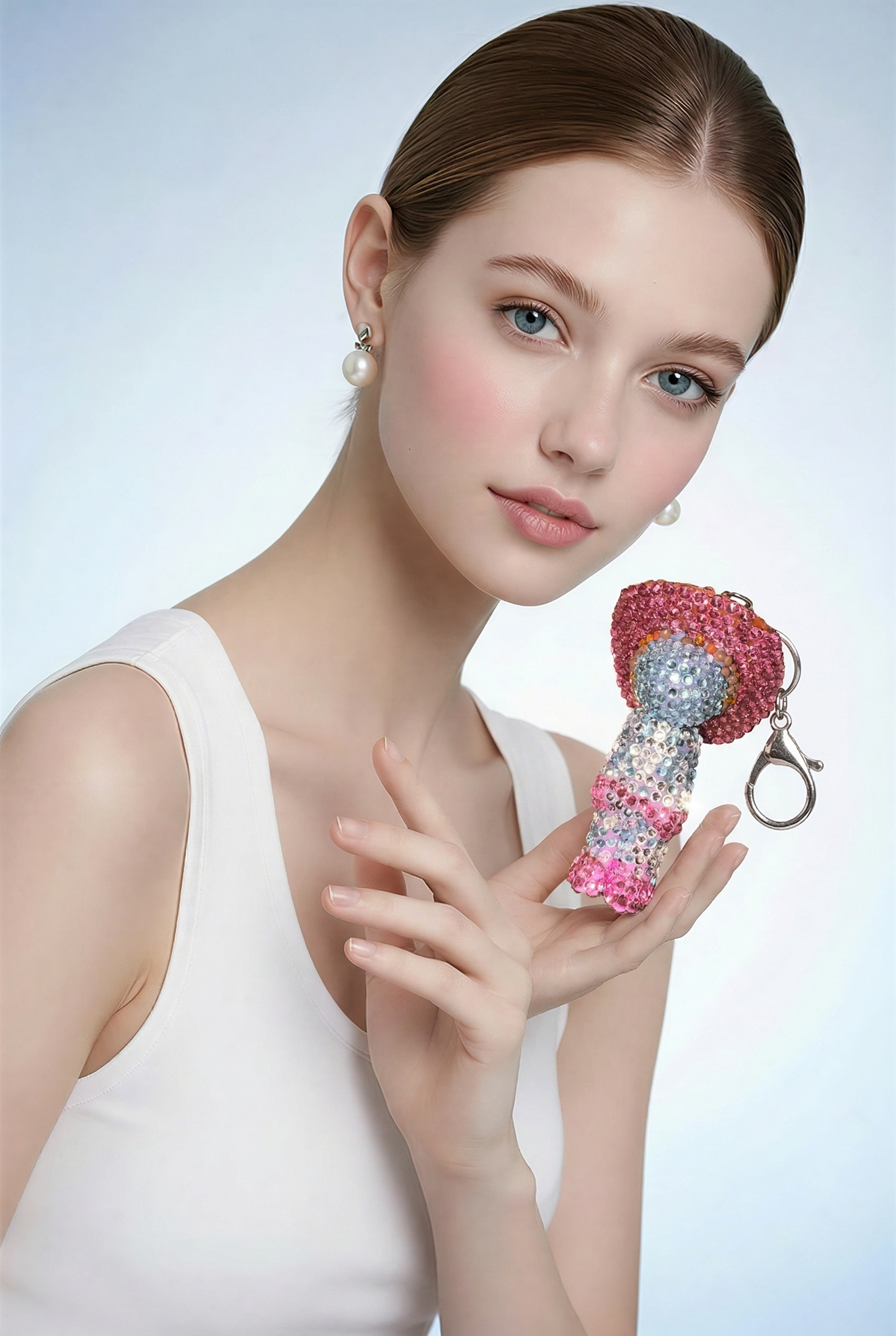 Pink Rodeo Queen Bling Keychain