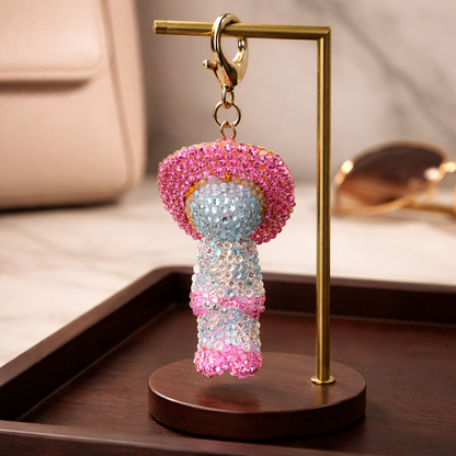 Pink Rodeo Queen Bling Keychain