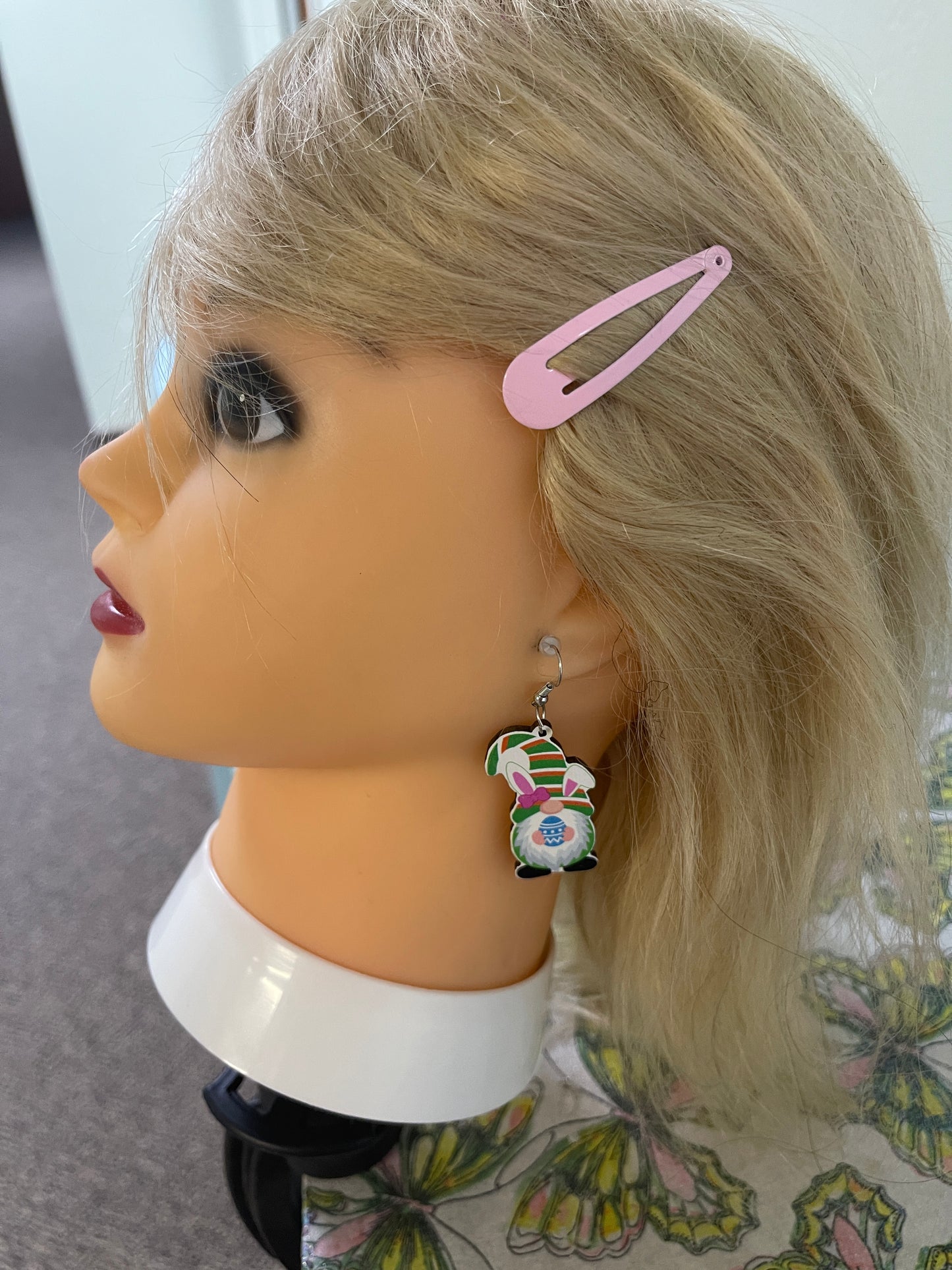 Easter Gnome Wire earringsPink tiful of LOVE