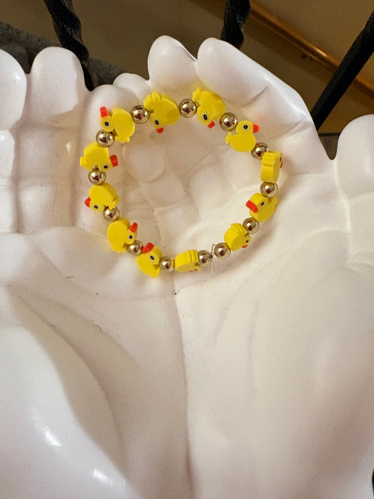 Rubber Duck Beaded Stretch Bracelet