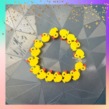 Rubber Duck beaded  Bracelet - Fun Novelty Jewelry