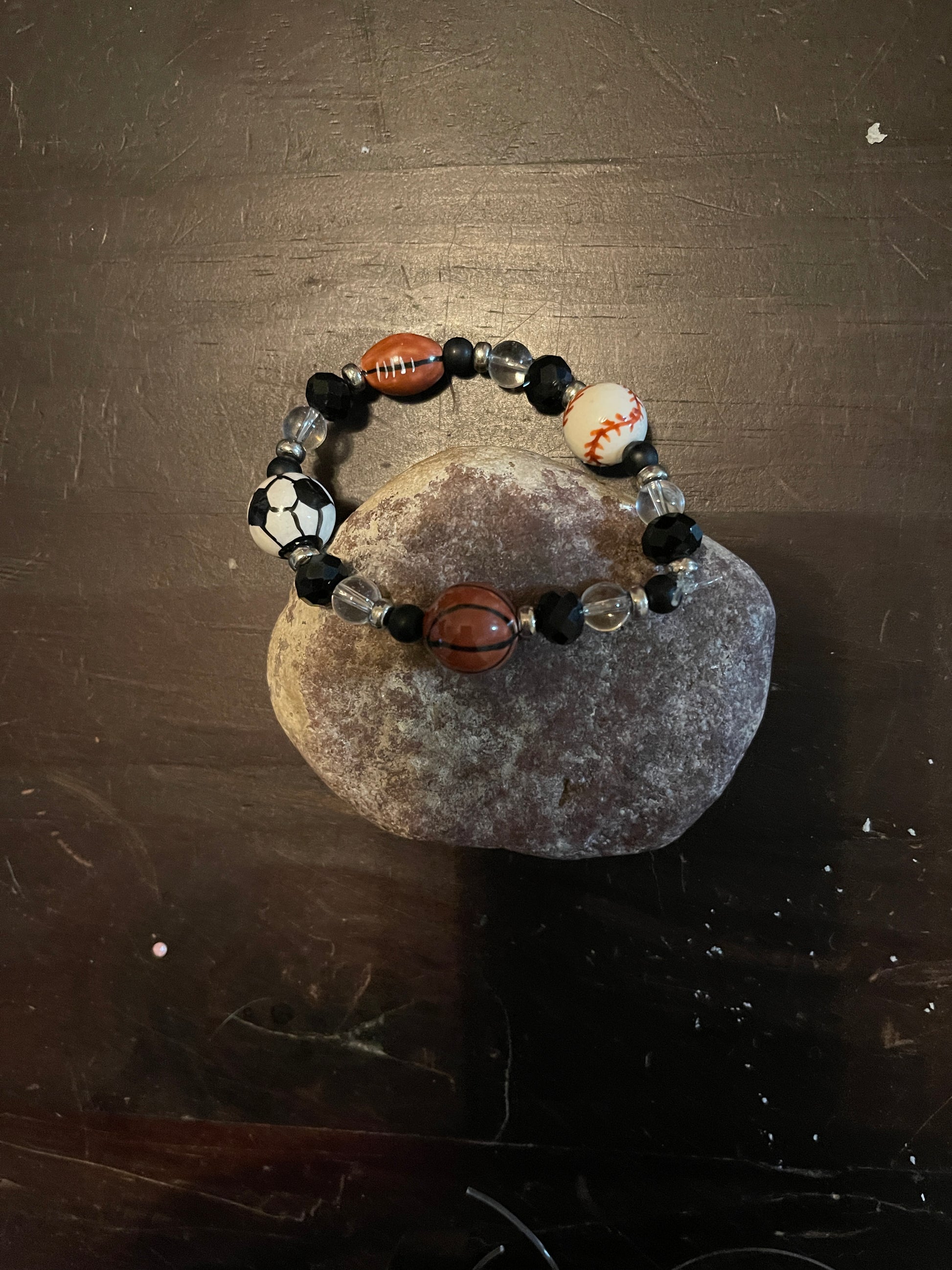 Ceramic Sports Beaded Elastic/Stretch BraceletPink tiful of LOVE