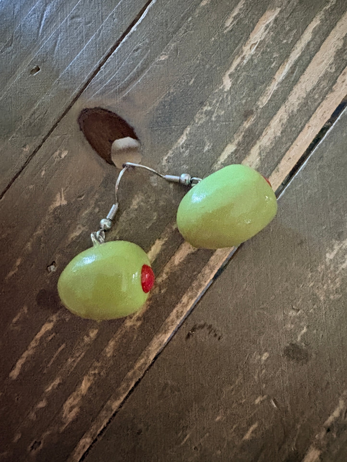 Olive Earrings  | Hypoallergenic Stainless Steel Hooks