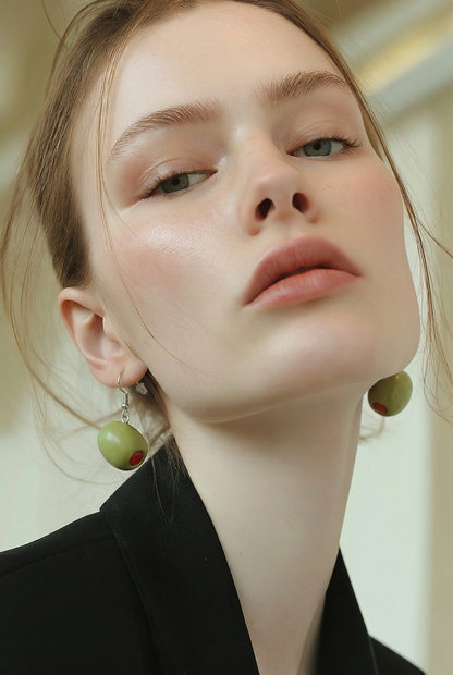 Olive Earrings  | Hypoallergenic Stainless Steel Hooks