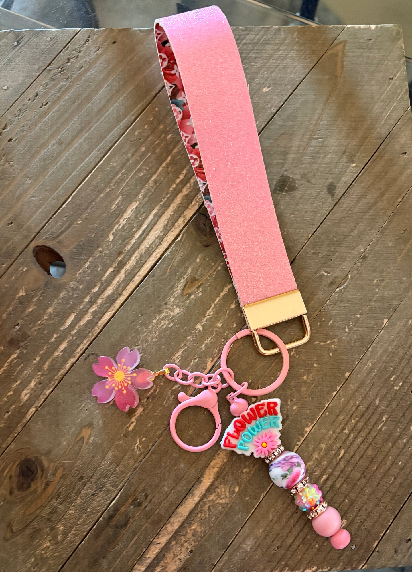 Flower Power Wristlet Keychain