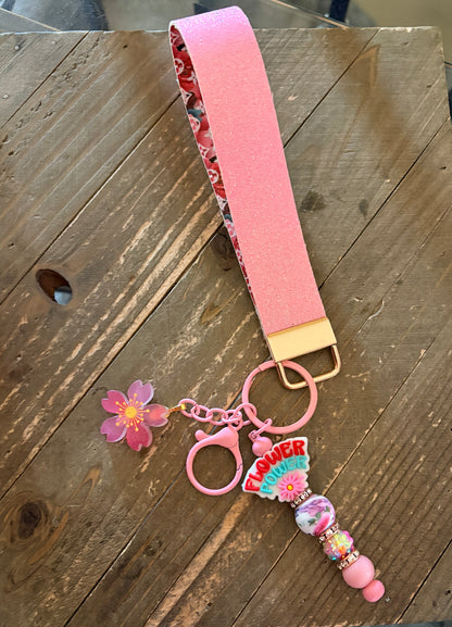 Flower Power Wristlet Keychain