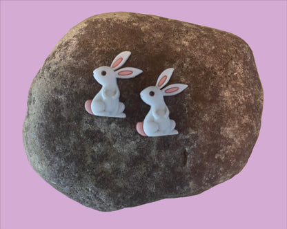 White Bunny Stud EarringsPink tiful of LOVE