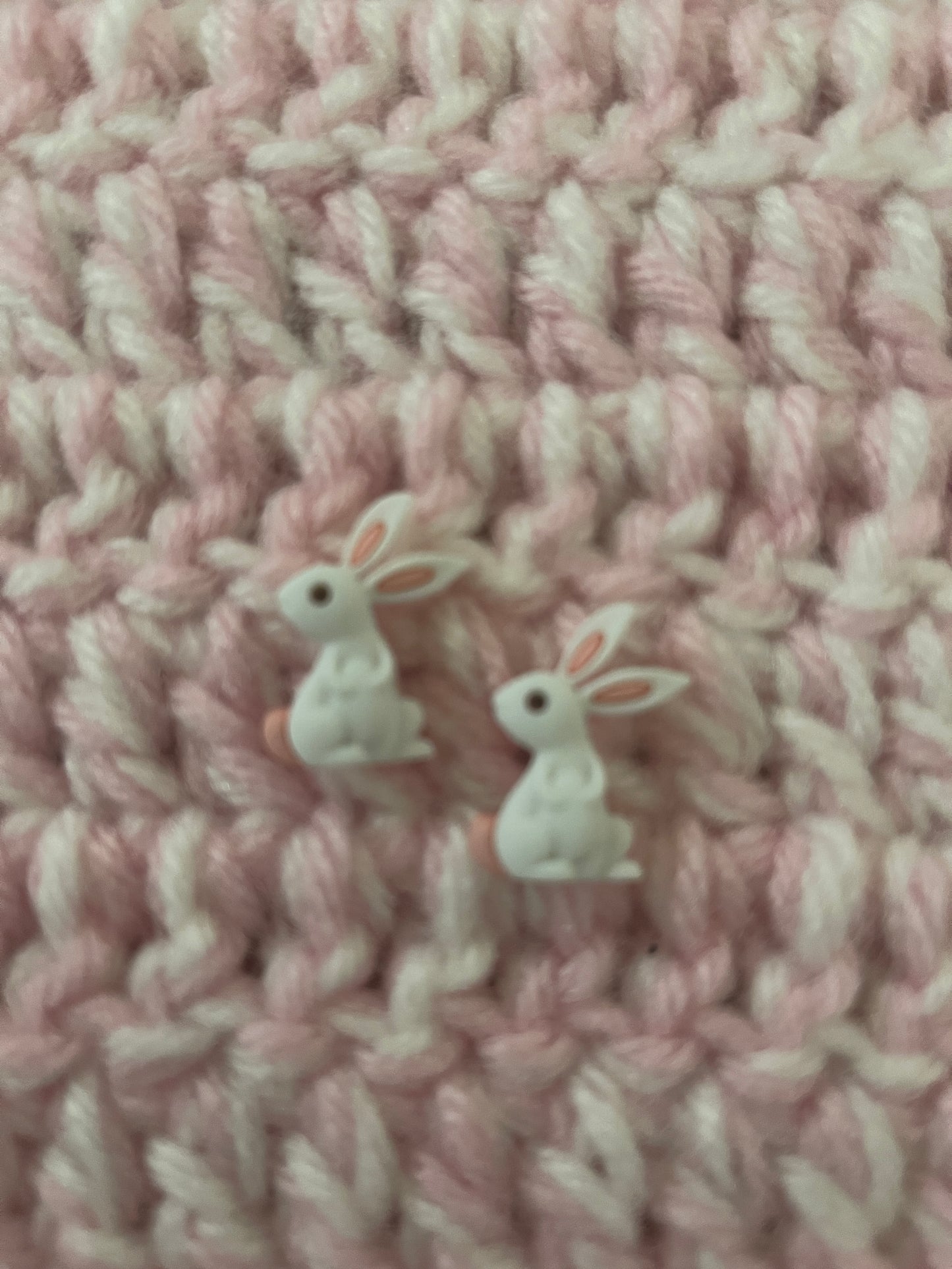 White Bunny Stud EarringsPink tiful of LOVE