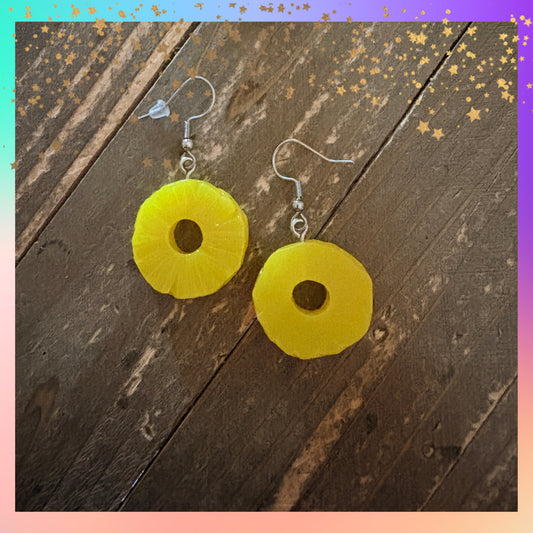 Pineapple Slice Earrings – | Hypoallergenic Stainless Steel Hooks