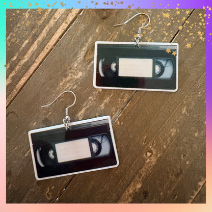 VHS Tape Earrings – Retro Dangle Earrings