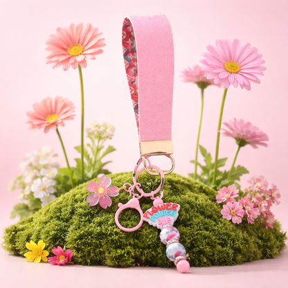 Flower Power Wristlet Keychain