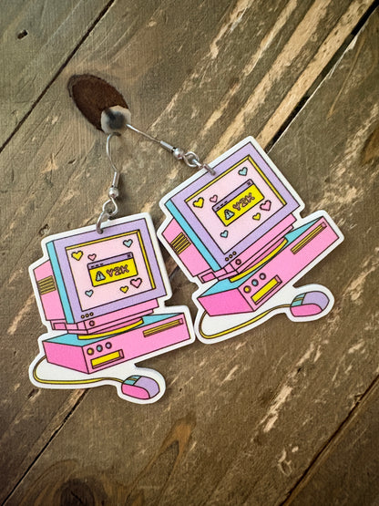 Y2K Computer Earrings – Retro Pastel Dangle Earrings