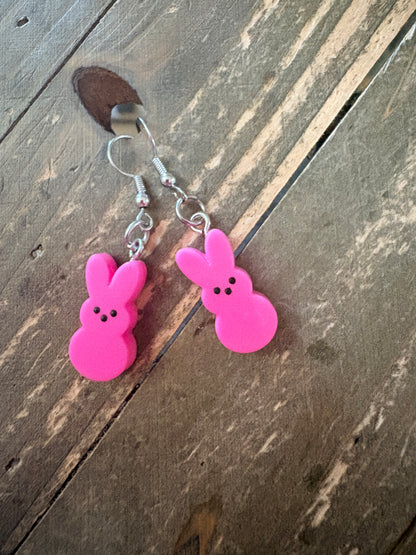 Easter Bunny Peeps Earrings – Resin Dangle Earrings |