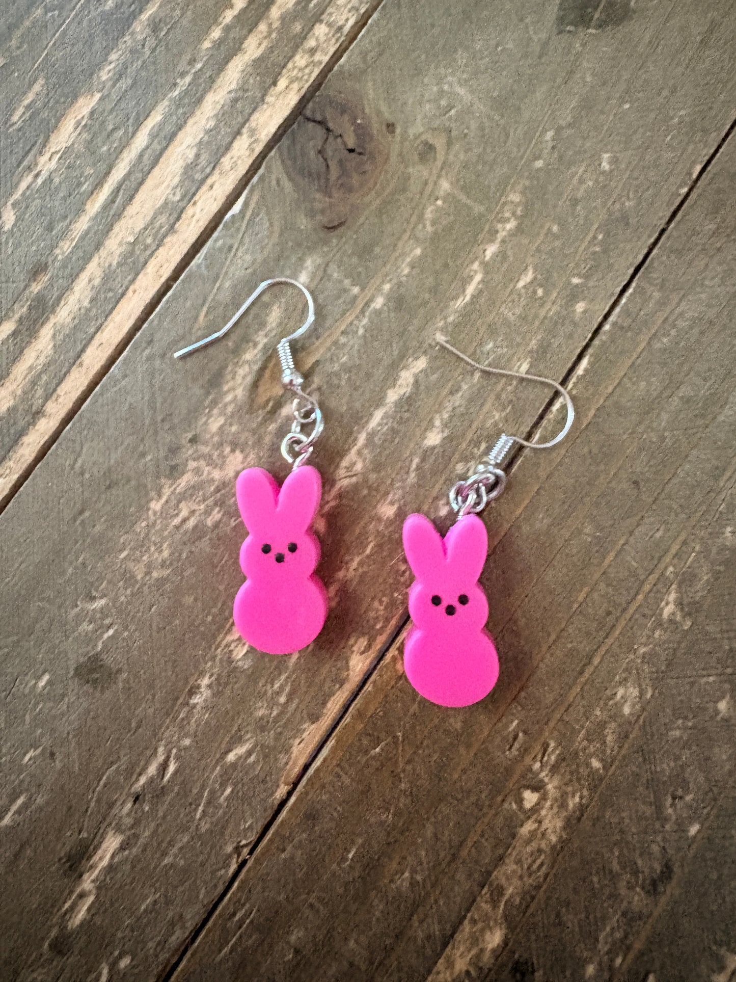 Easter Bunny Peeps Earrings – Resin Dangle Earrings |