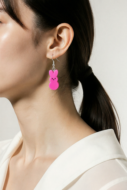Easter Bunny Peeps Earrings – Resin Dangle Earrings |