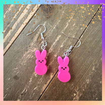 Easter Bunny Peeps Earrings – Resin Dangle Earrings |