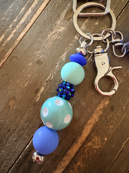 Blue Croc Wristlet Keychain