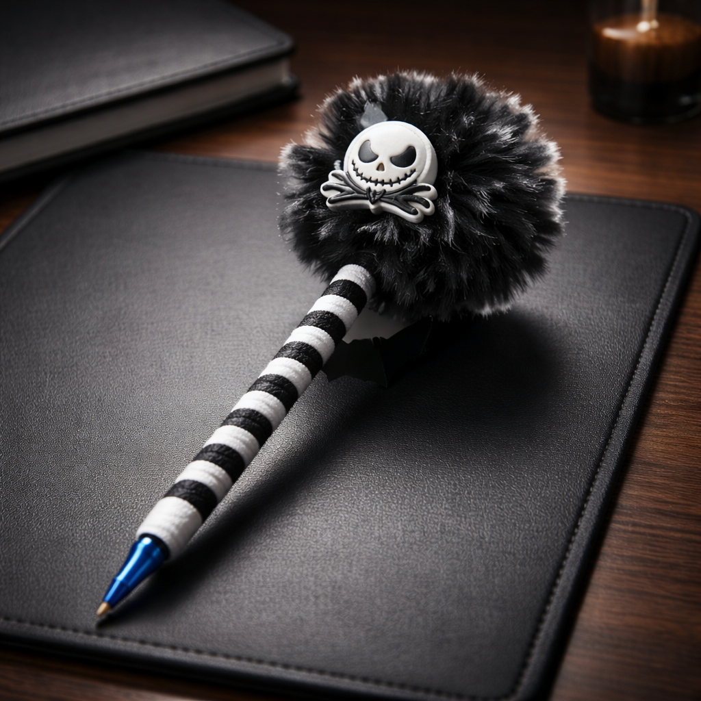 Jack Skellington Pom Pom Pen