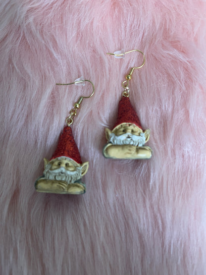 Glitter Gnome Charm Wire earringsPink tiful of LOVE