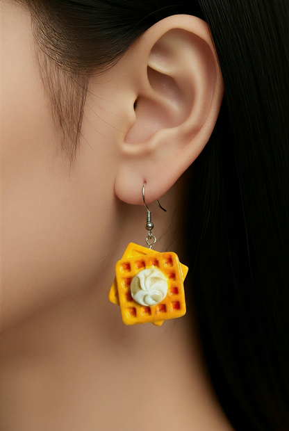 Waffle Dangle Earrings