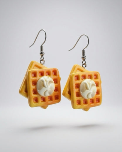 Waffle Dangle Earrings