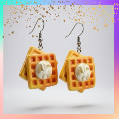 Waffle Dangle Earrings
