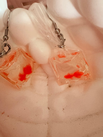 Goldfish in a Bag Earrings