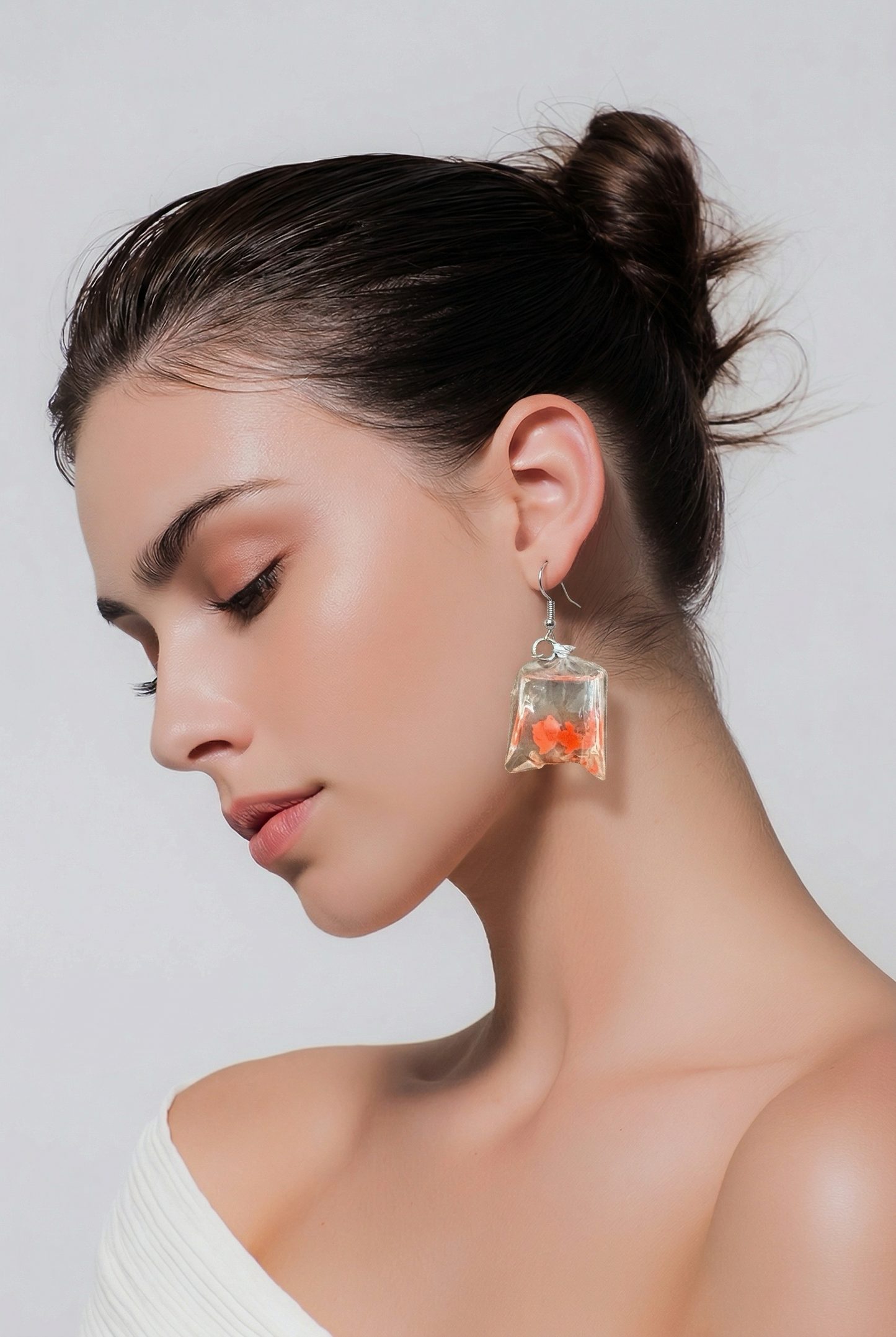 Goldfish in a Bag Earrings