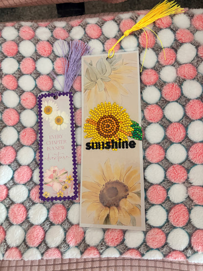 Sunflower Sunshine Bundle  includes Notebook , 2 Bookmarks + Beaded Pen