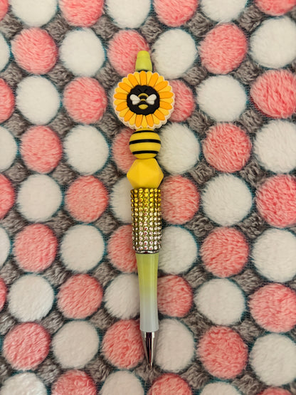 Sunflower Sunshine Bundle  includes Notebook , 2 Bookmarks + Beaded Pen